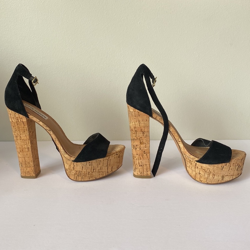 Steve Madden cork platforms sandals - Picture 5 of 6